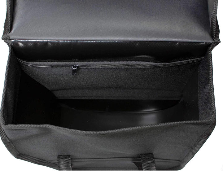 BikyBag Model M – Doppelte Fahrradtaschen für Gepäckträger (Dunkelblau), Dunkelblau
