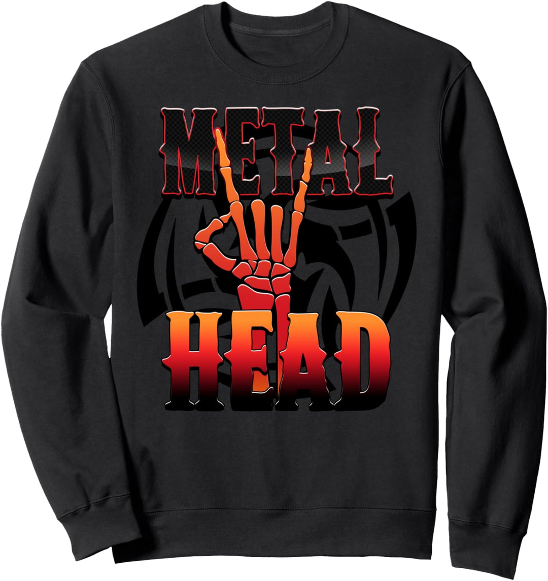 MetalHead Heavy Metal Skelett Hand Rock Geschenk T Shirt Sweatshirt