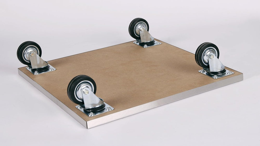 Möbelroller/Pflanzenroller (Profi) 50x50 cm, Edelstahl, 200kg, grosse rollen, Marke: Szagato, Made i
