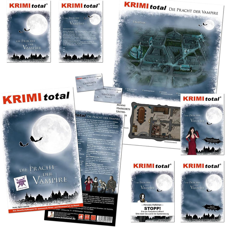 Die Pracht der Vampire | Krimidinner für zu Hause | 8-9 Personen | Vampire