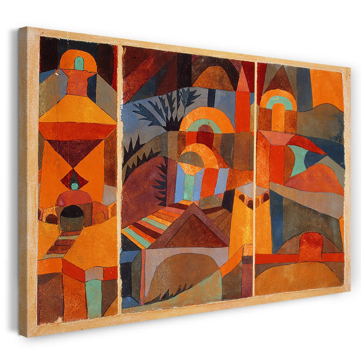 Printed Paintings Leinwand (80x60cm): Paul Klee - Tempelgärten (1920) 80x60 cm, 80x60 cm