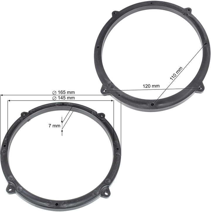tomzz Audio 2834-031 Lautsprecherringe Adapter Halterungen kompatibel mit Mercedes Vito Viano ab 201