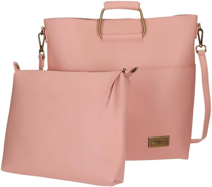 Pepe Jeans Umhängetasche Bag Shopper Griff Rosa, Bag Shopper Griff Rosa