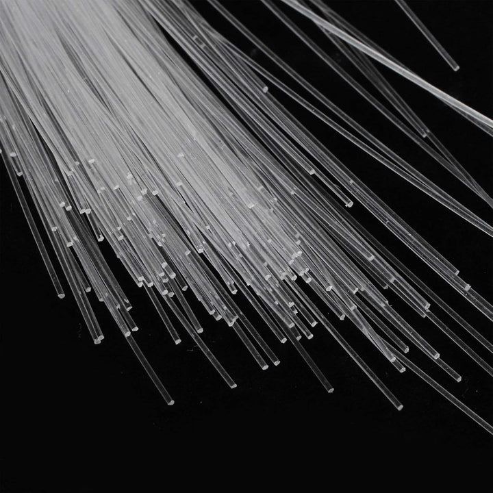 Glasfaser Lichtleiter, 200 Stück 0.75mm 3m PMMA Fiber Optic Cable, Kunststoff Ende Leuchten Glasfase
