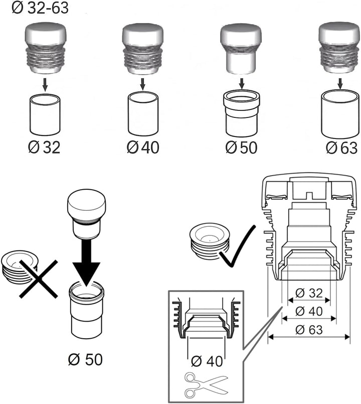 HypAir Balance Rohrbelüfter DN 32-63 Belüftungsventil für Sanitäranlagen HBN032063 (DN 32-63), HBN03
