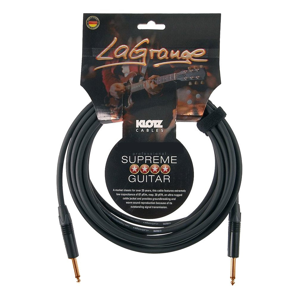 KLOTZ LaGrange - supreme gitarren kabel, mit sehr geringer Kapazität, dreifach geschirmt (3, gerade-