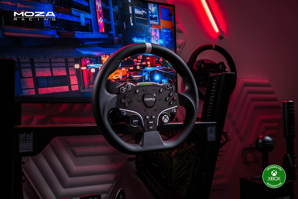 MOZA R3 Bundle Lenkrad Simulator PC mit Direktantrieb Basis 3,9 Nm, Lenkrad Xbox Series X | S und Xb