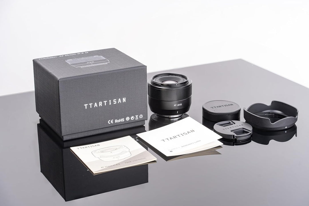 TTArtisan 35 mm F1.8 II Metallgehäuse, Autofokus, AF-Objektiv, kompatibel mit FujiFilm FX Mount, Sch
