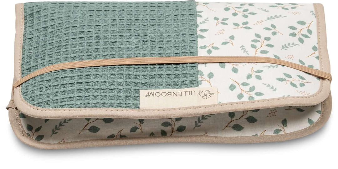 ULLENBOOM ® Windeltasche für unterwegs, Floral-Grün, Made in EU - Wickeltasche für bis zu 3 Windeln,