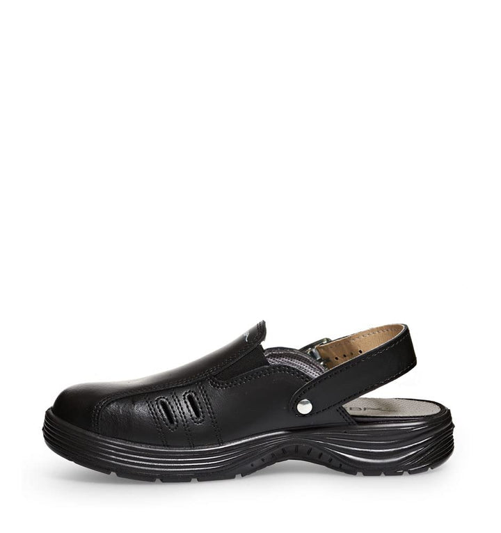 Abeba Clog 711042 - x-Light, Glattleder Schwarz, zertifiziert, Grösse 48 48 EU, 48 EU