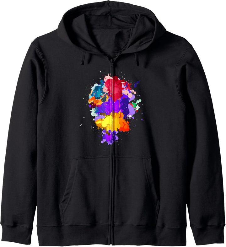 Colorful SplashFun Artist Watercolor Fun Geschenk Kapuzenjacke