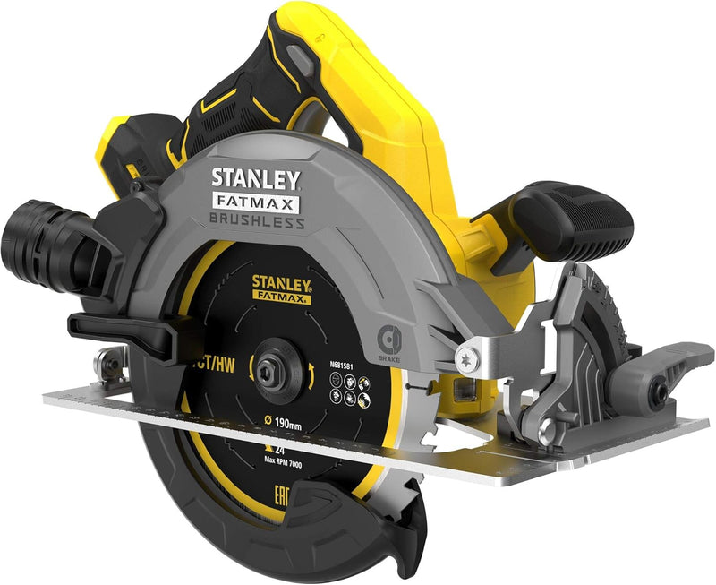 Stanley FatMax V20 Akku-Handkreissäge SFMCS550B (18V, bürstenlos, werkzeuglose Schnitttiefen- und Wi