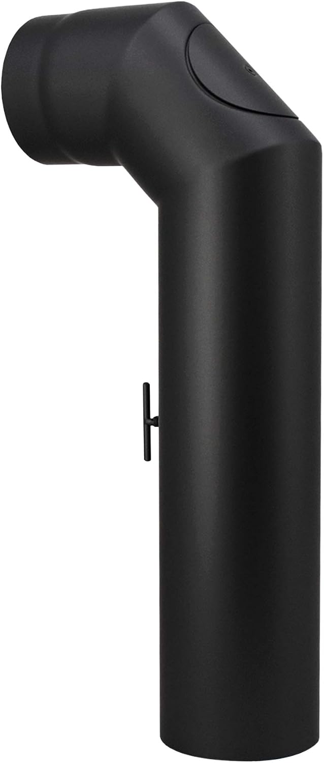 LANZZAS Ofenrohr Set 2x 45° Grad kurz, im Durchmesser, DN Ø 150 mm, Farbe: schwarz-metallic - weiter