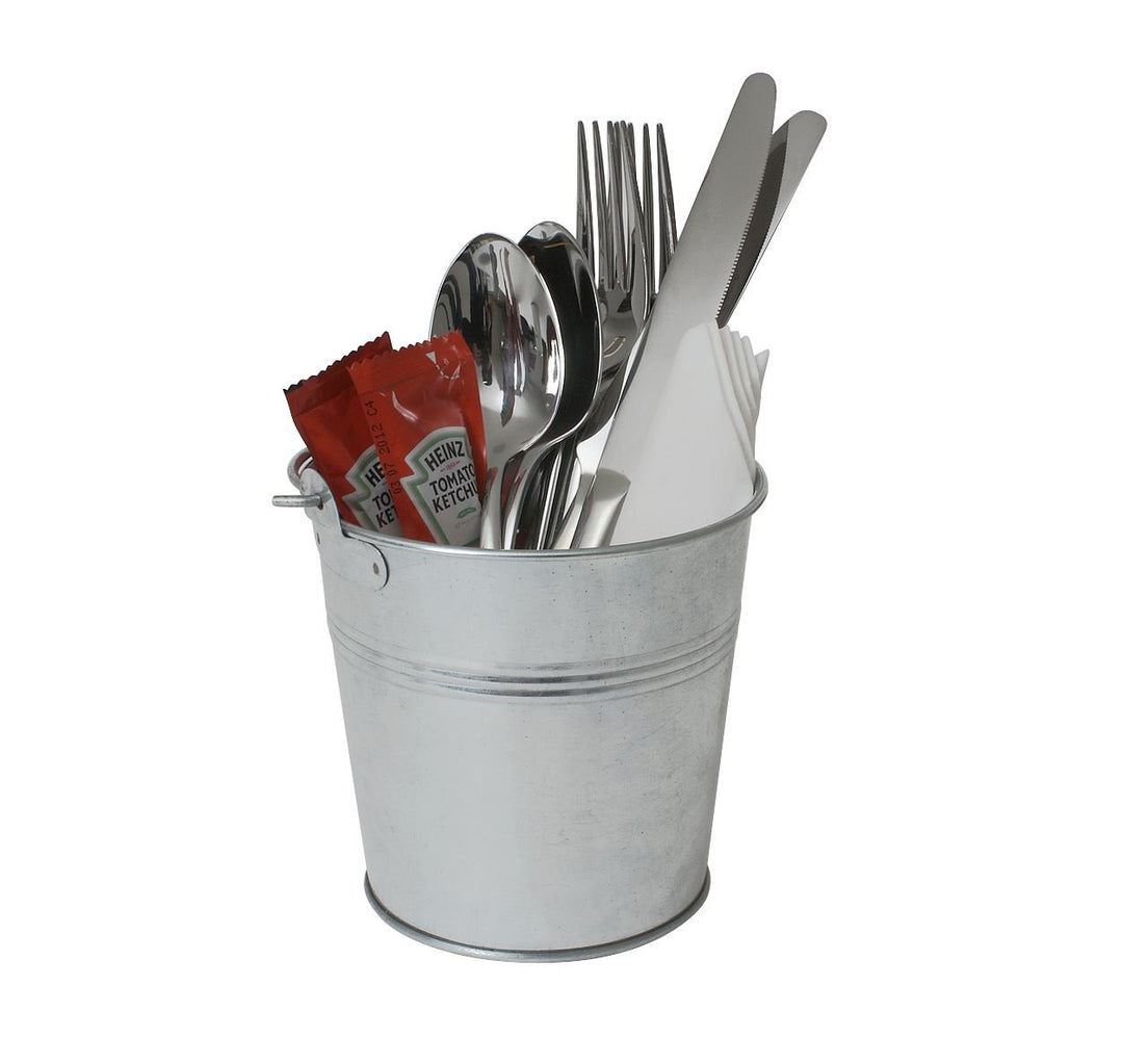 Genware NEV-GSB12 Serviereimer, verzinkter Stahl, 12 cm Ø