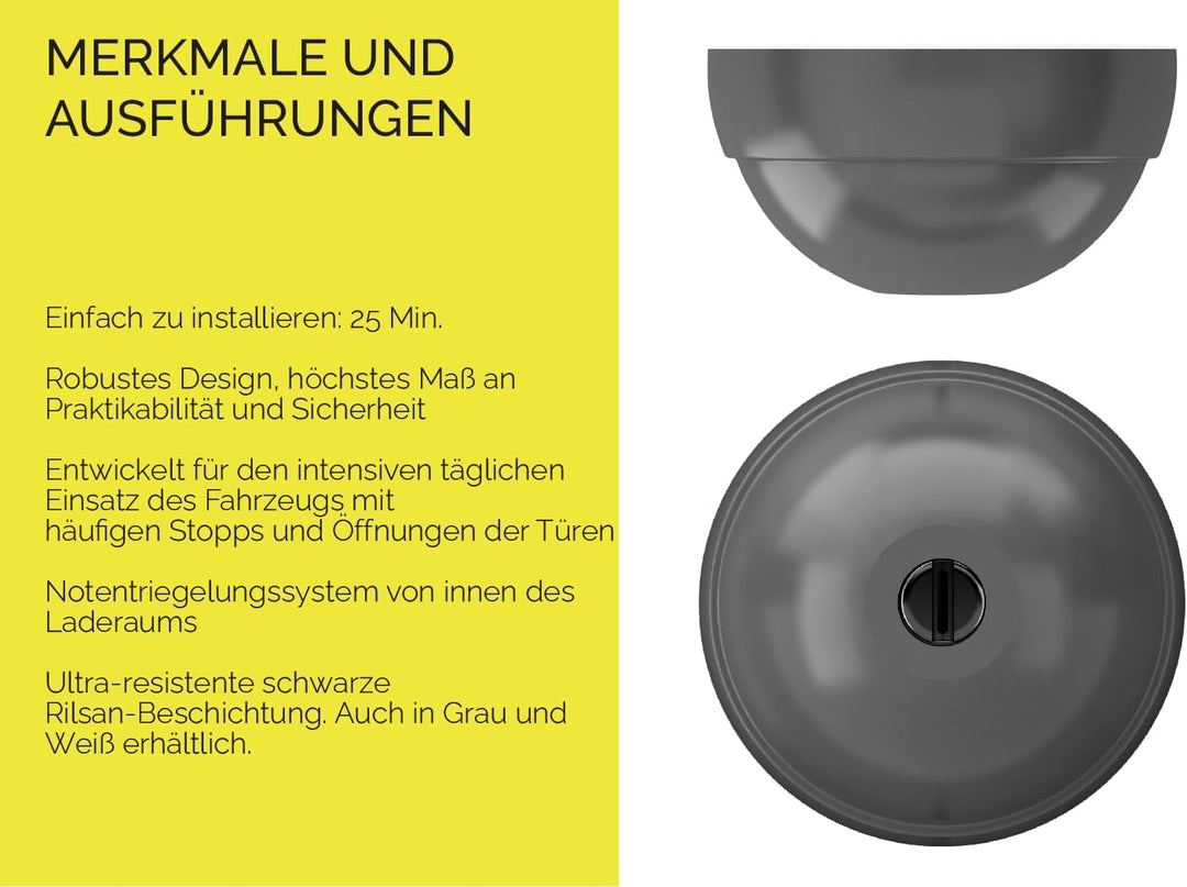 UFO MERONI SERRATURE - Ufo3 Comfort Sicherheitsschloss Transporter, Einbruchschutz Wohnmobil für Lie