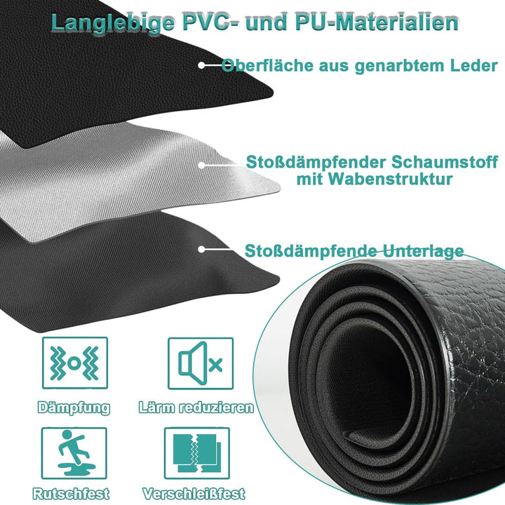 bodenschutzmatte Fitness – 6mm Dicke Exercise-Bike-Matte | Bodenschutz für Hartholz, Teppich & Laufb