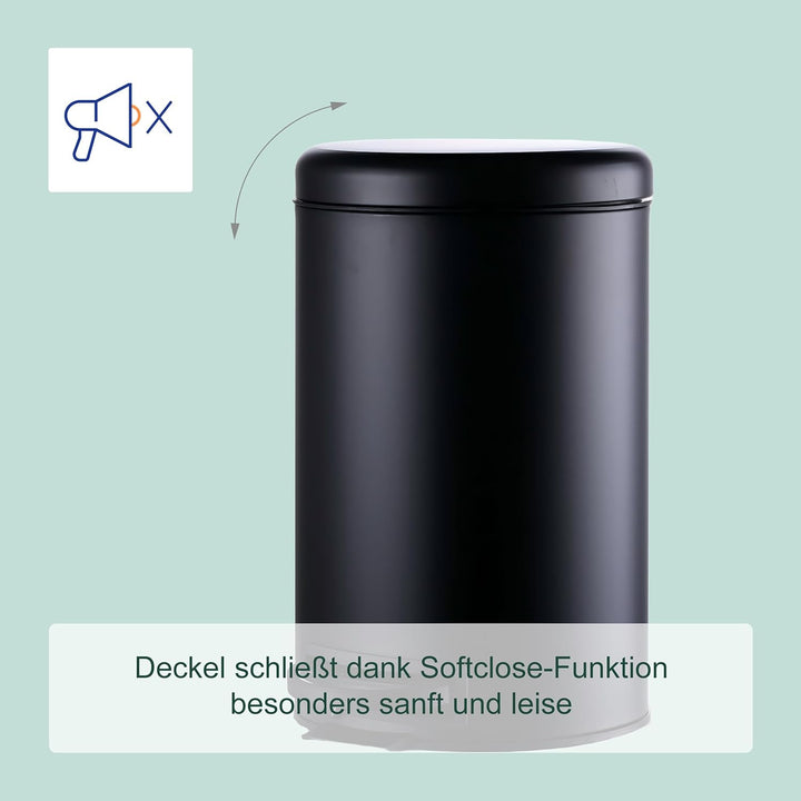 Relaxdays Mülleimer, 12 Liter, entnehmbarer Kunststoff-Inneneimer, Fusspedal, Küche, Bad, Tretmüllei
