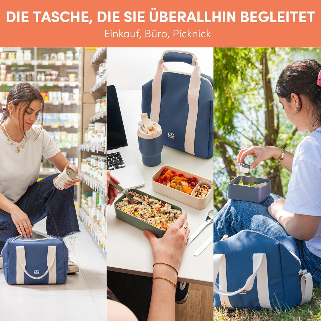 Monbento Kühltasche 12L - Grosse Lunchtasche für 2 Personen - Blau