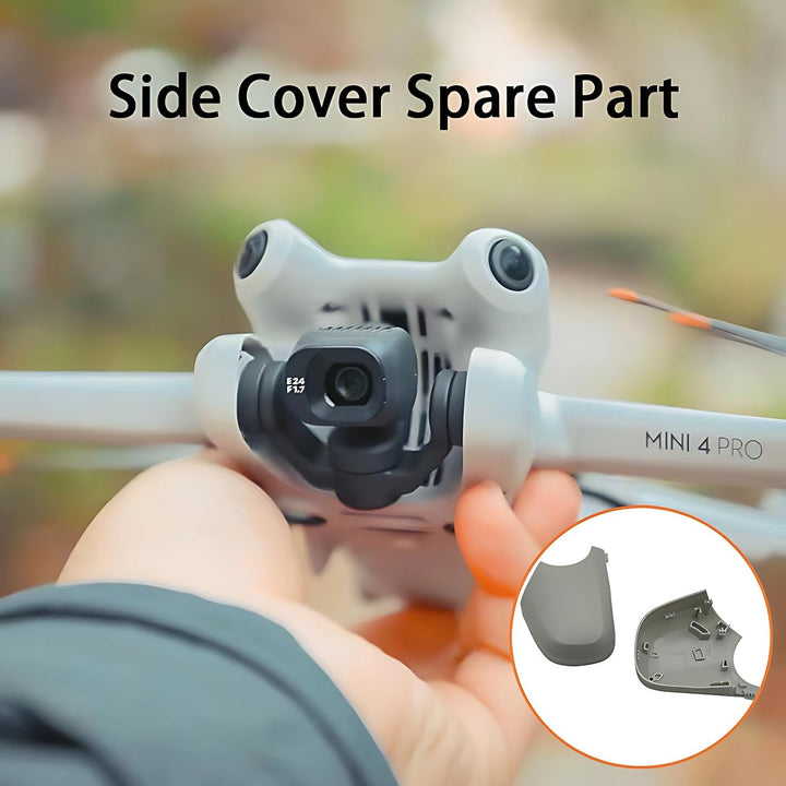 Mini 4 Pro Seitenabdeckung Ersatz-Gimbal Linke rechte Seitenkappen Schutzabdeckung Rumpf Ersatzteile