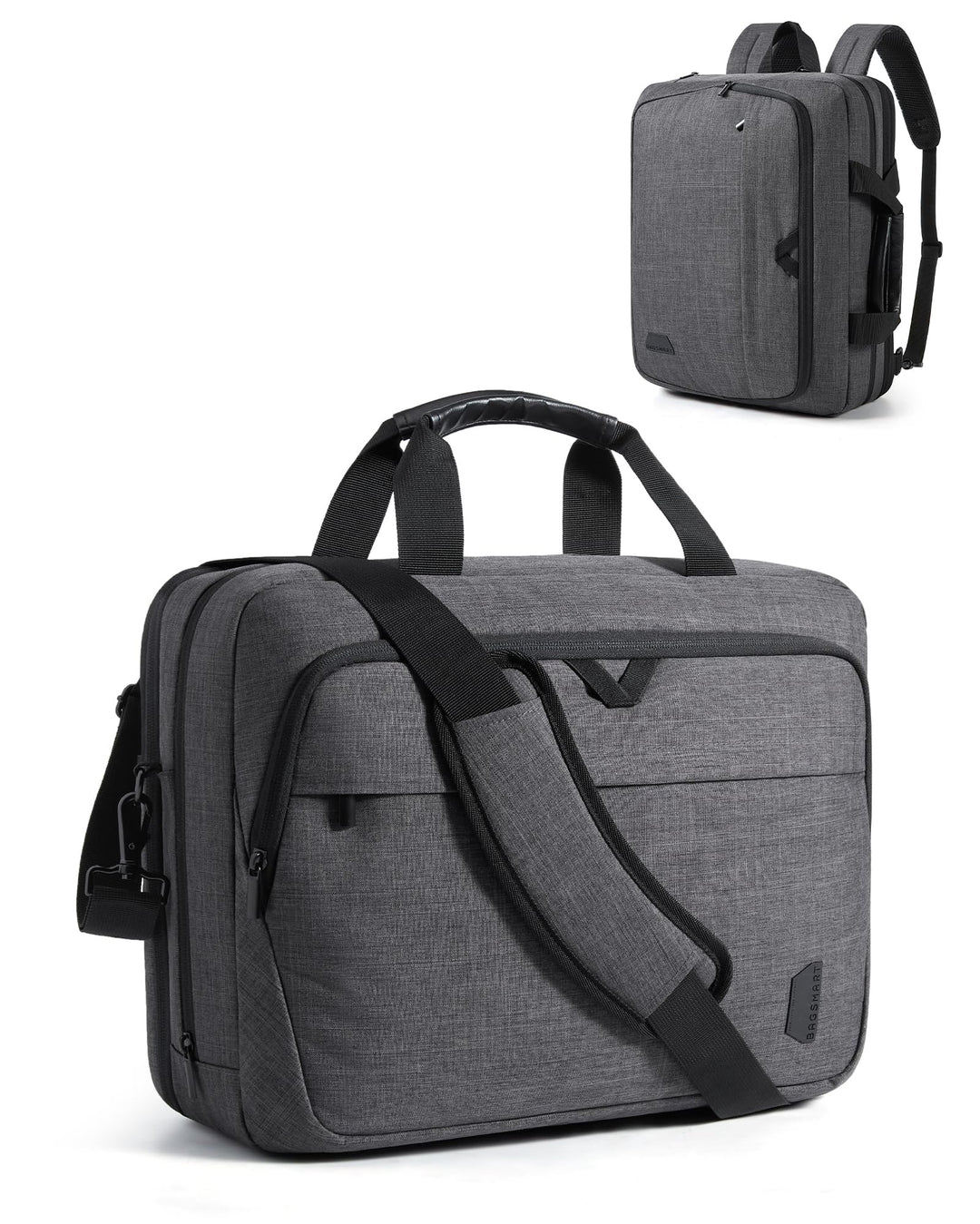 bagsmart 17,3-Zoll-Laptoptasche, Erweiterbare Aktentasche, Computertasche für Herren und Damen, Lapt