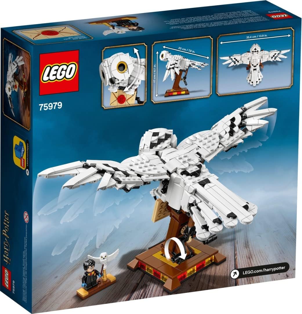 LEGO 75979 Harry Potter Hedwig, Bauspielzeug mit beweglichen Flügeln, Sammlermodell