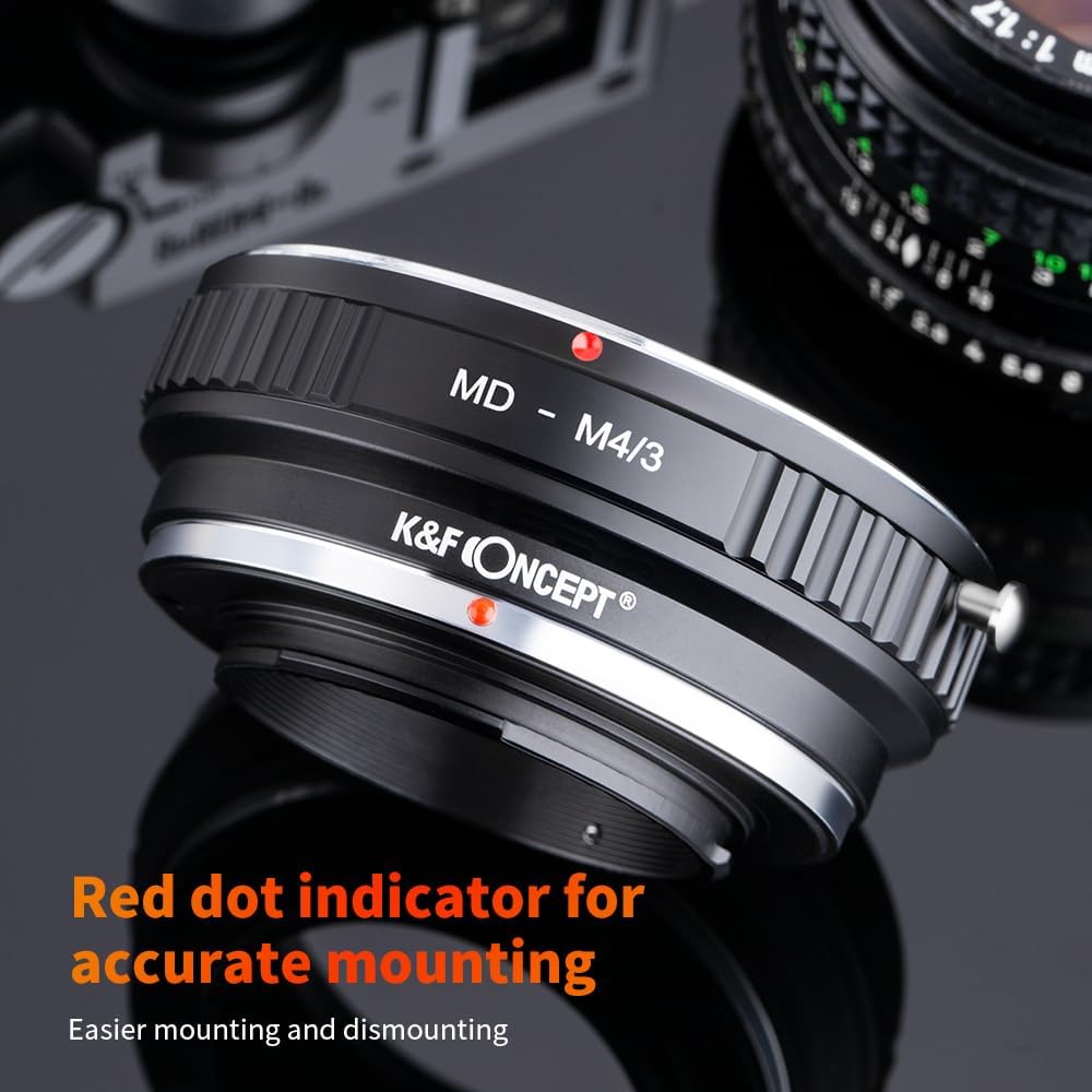 K&F Concept MD - M4/3 Objektiv Mount Adapter Ring für Minolta MD Mount Objektiv auf Micro 4 3 Kamera