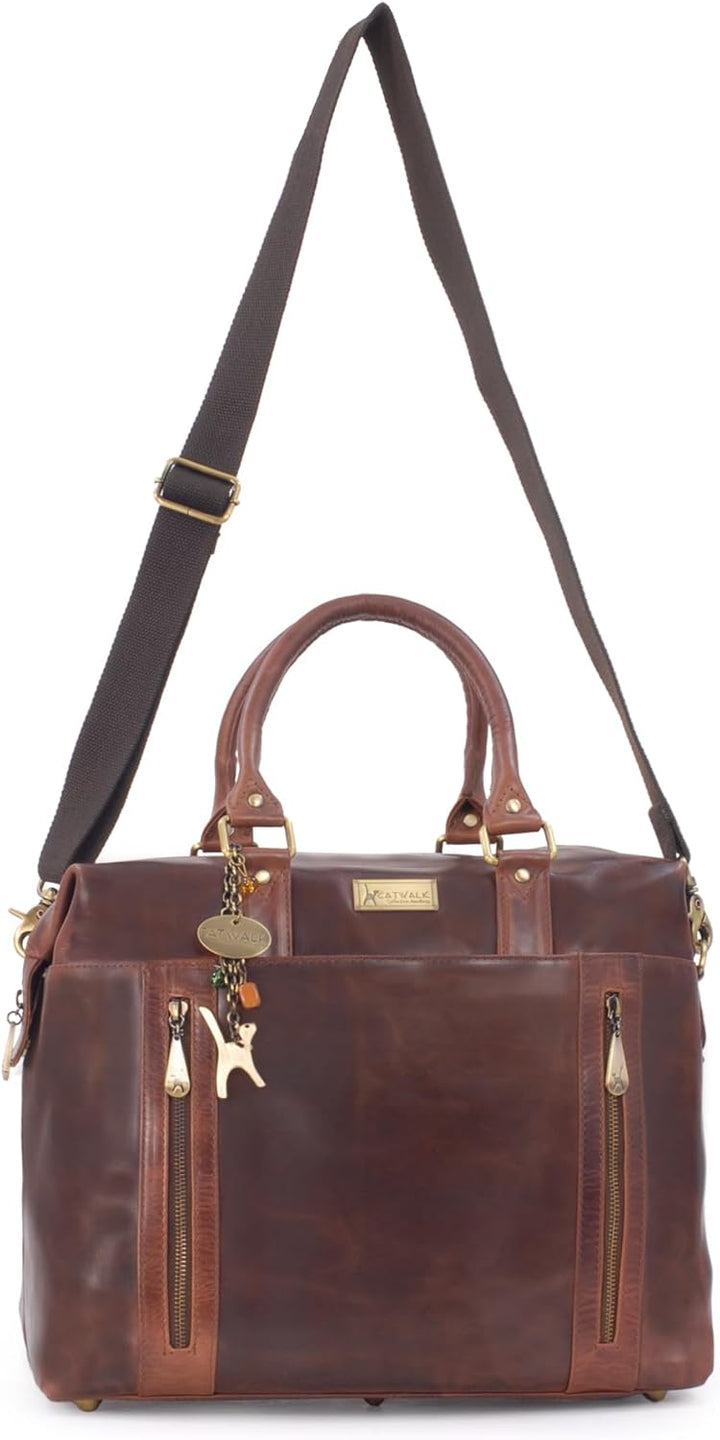 CATWALK COLLECTION HANDBAGS - Vintage Leder - Reisetasche/Freizeittasche/Sporttaschevon/Wochenendtac