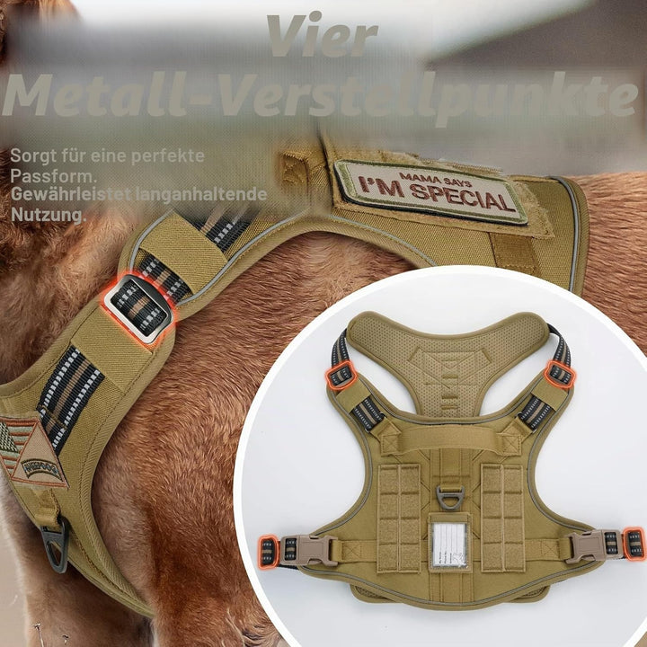 rabbitgoo Hundegeschirr Grosse Hunde, Anti Zug Geschirr Hund Verstellbar mit Griffe Verbreitert, Rob