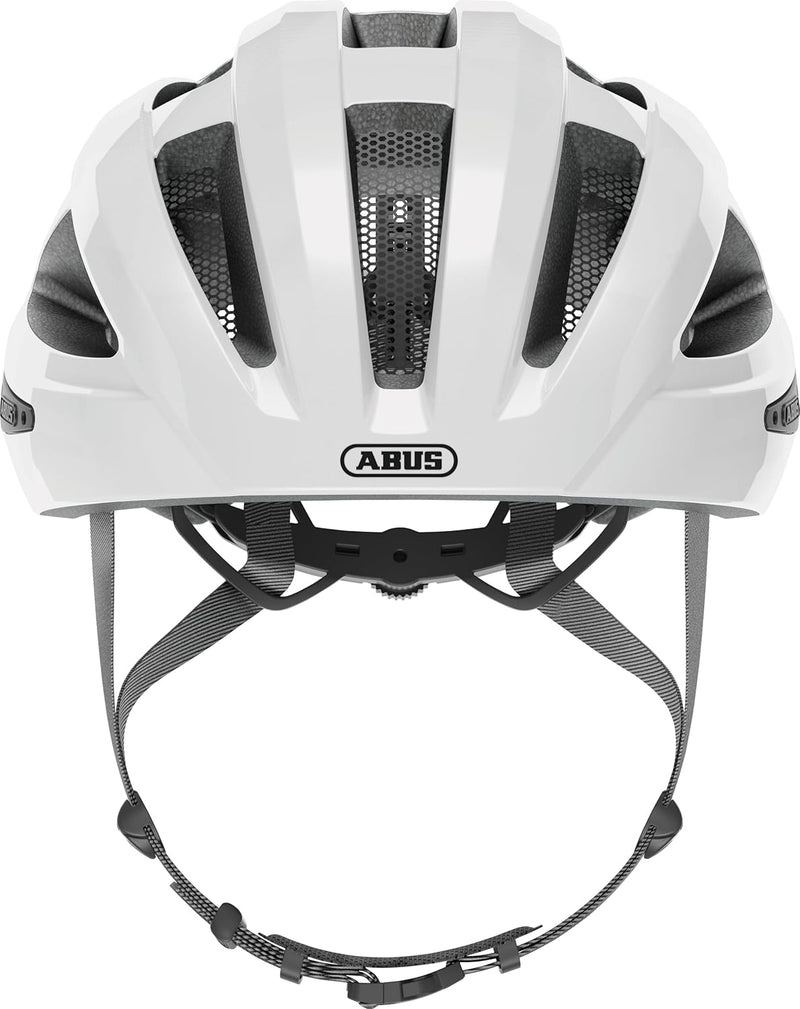 ABUS Rennradhelm Macator - sportiver Fahrradhelm für Einsteiger - auch für Zopfträger/-innen - für D