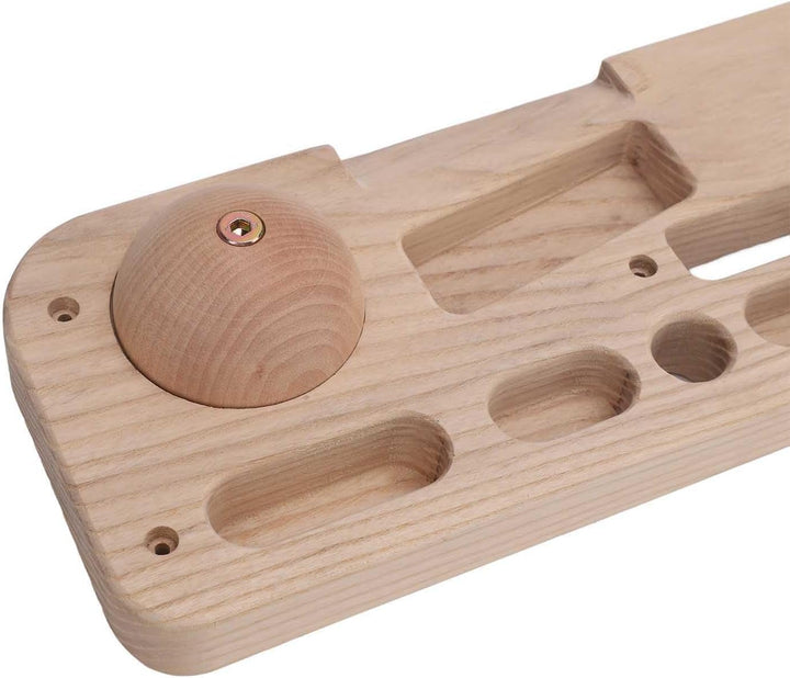 Dilwe Holz-Hangboard, Kletter-Hangboard, Fingerboard-Klettern mit Schrägen und Fingerlöchern, für Fa