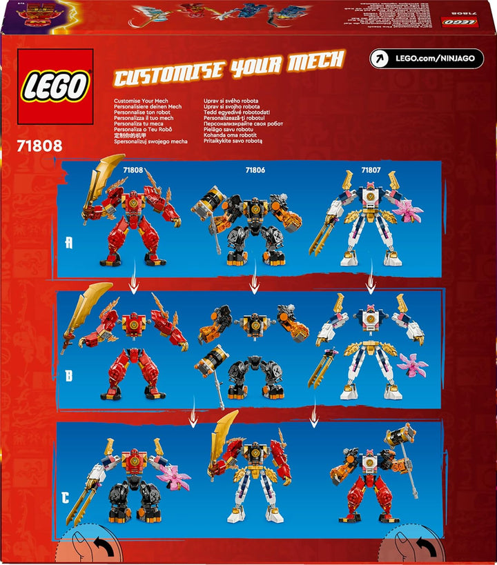 LEGO NINJAGO Kais Feuermech, Actionfiguren-Spielzeug für Kinder mit roter Mech-Figur zum Umgestalten
