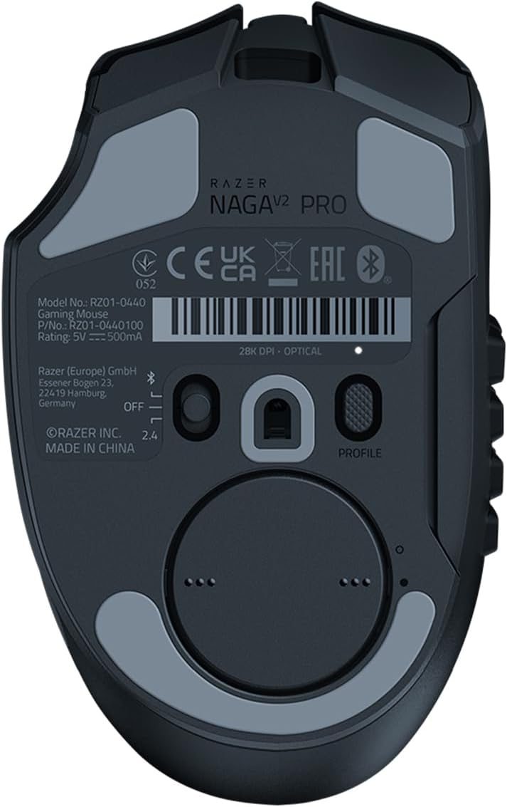 Razer Naga V2 Pro - Kabellose MMO-Gaming-Maus (HyperScroll Pro Rad, Anpassungsfähigkeit und Kontroll