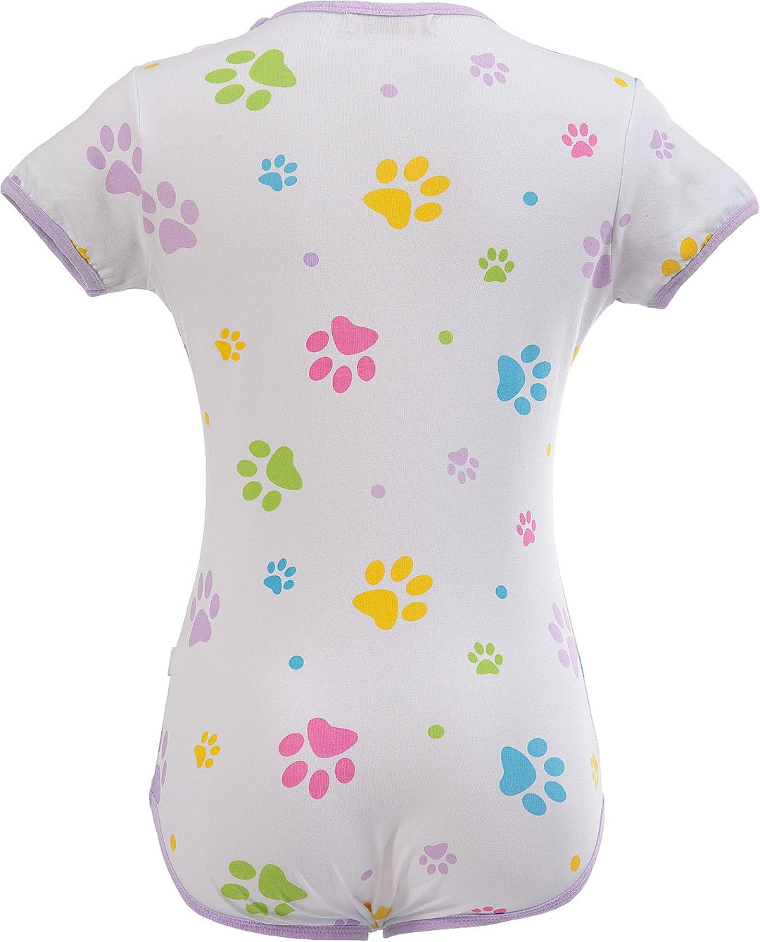 LittleForBig Baumwolle Strampler Onesie Pyjamas Bodysuit - Baby Pfoten Strampler Violett M, Violett