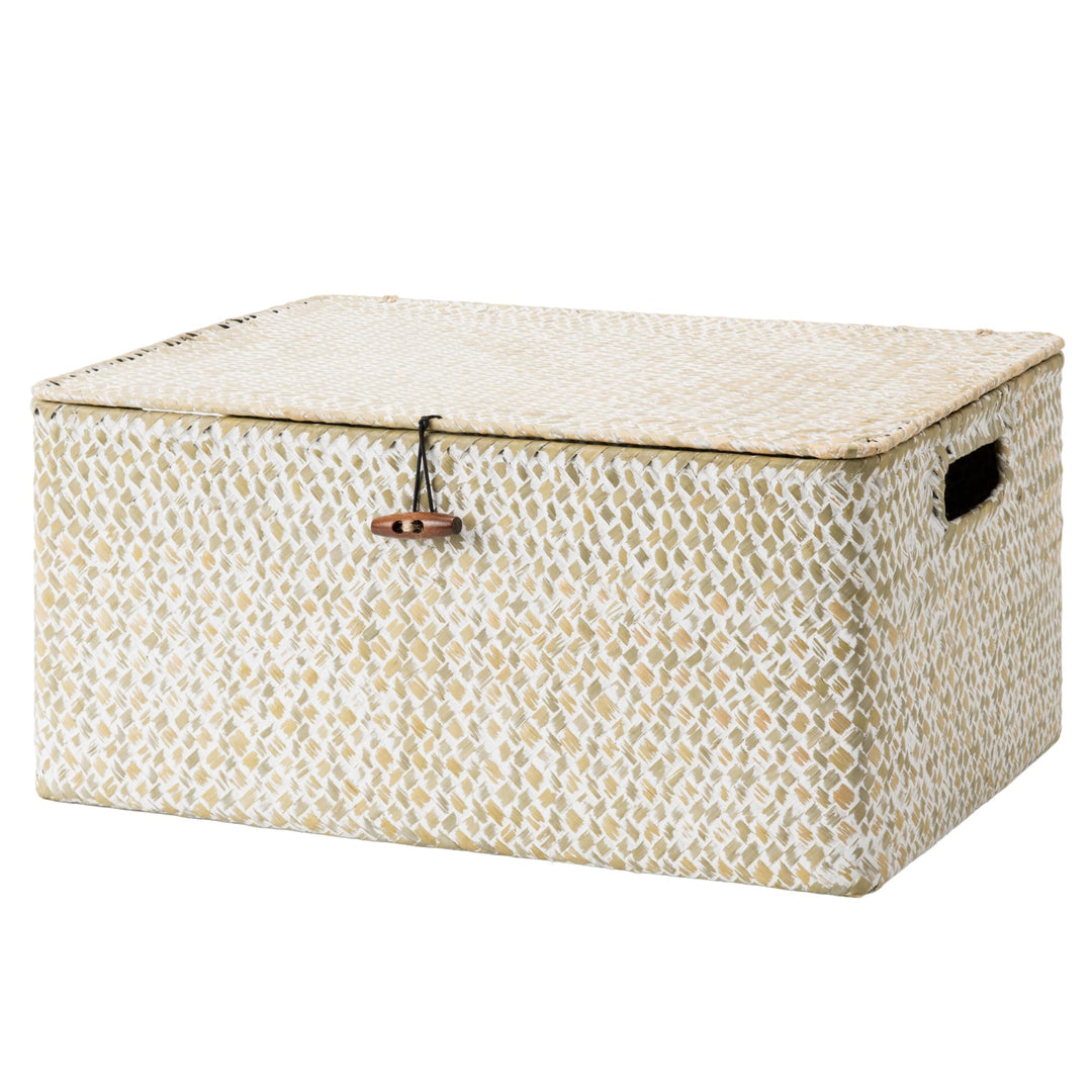 StorageWorks Aufbewahrungsbox mit Deckel zum Ordnen, fest Aufbewahrungskörbe für Regale, modern gefl