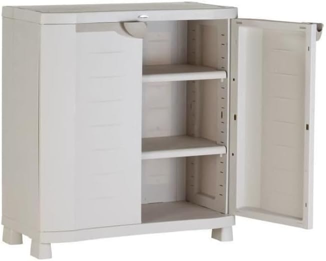 Plastiken m258517 Schrank aus Kunstharz 2 Böden – Space Saver 100 x 90 x 45 cm
