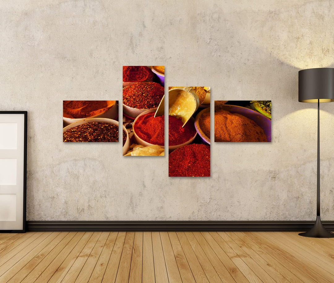 islandburner Bild auf Leinwand Orientalische Gewürzen In Schalen Bilder Wandbilder Poster Leinwand 1