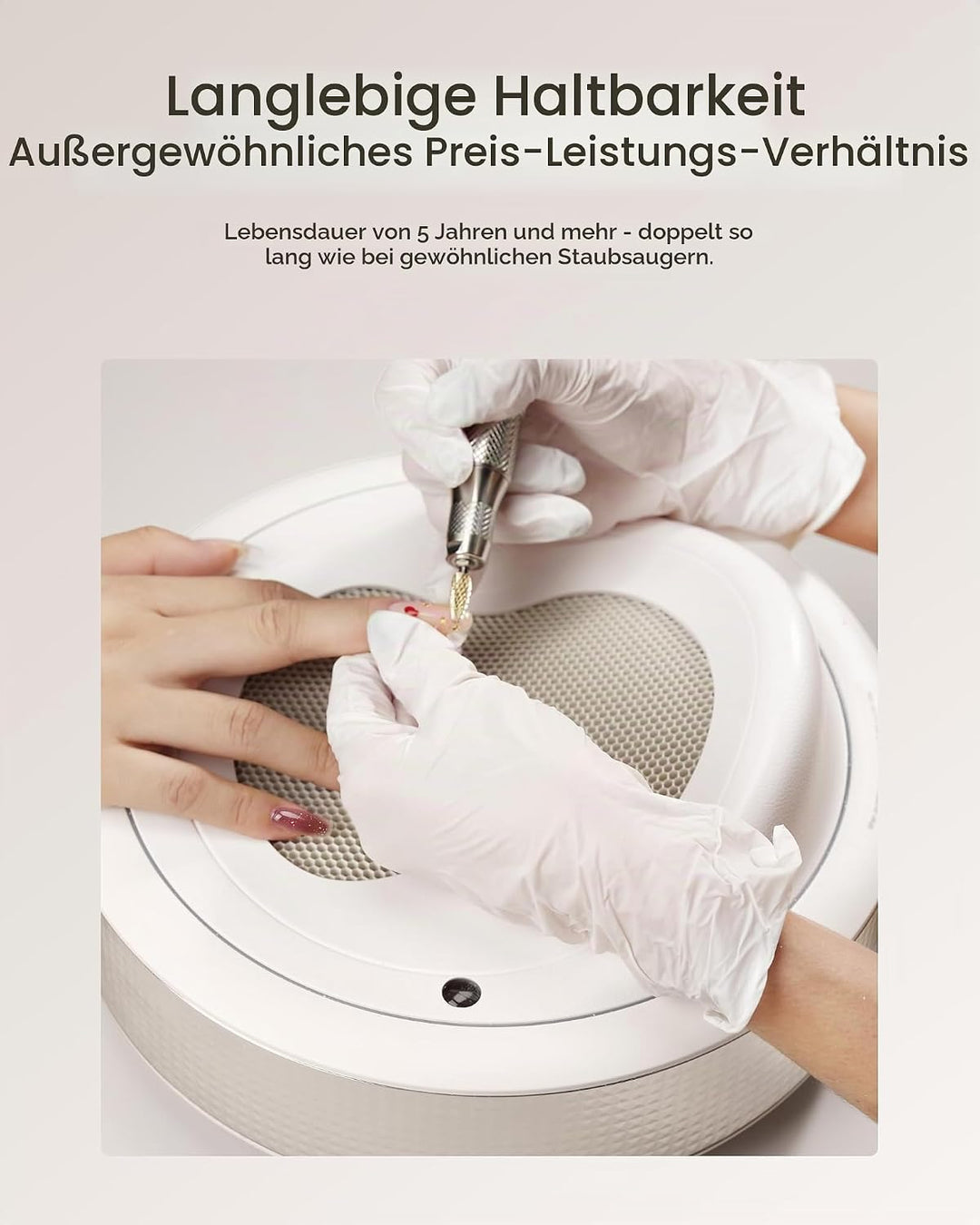 Professioneller Nagelstaubsauger für Maniküre - O NAIL Staubabsaugung mit Filter für Gel, Acryl und