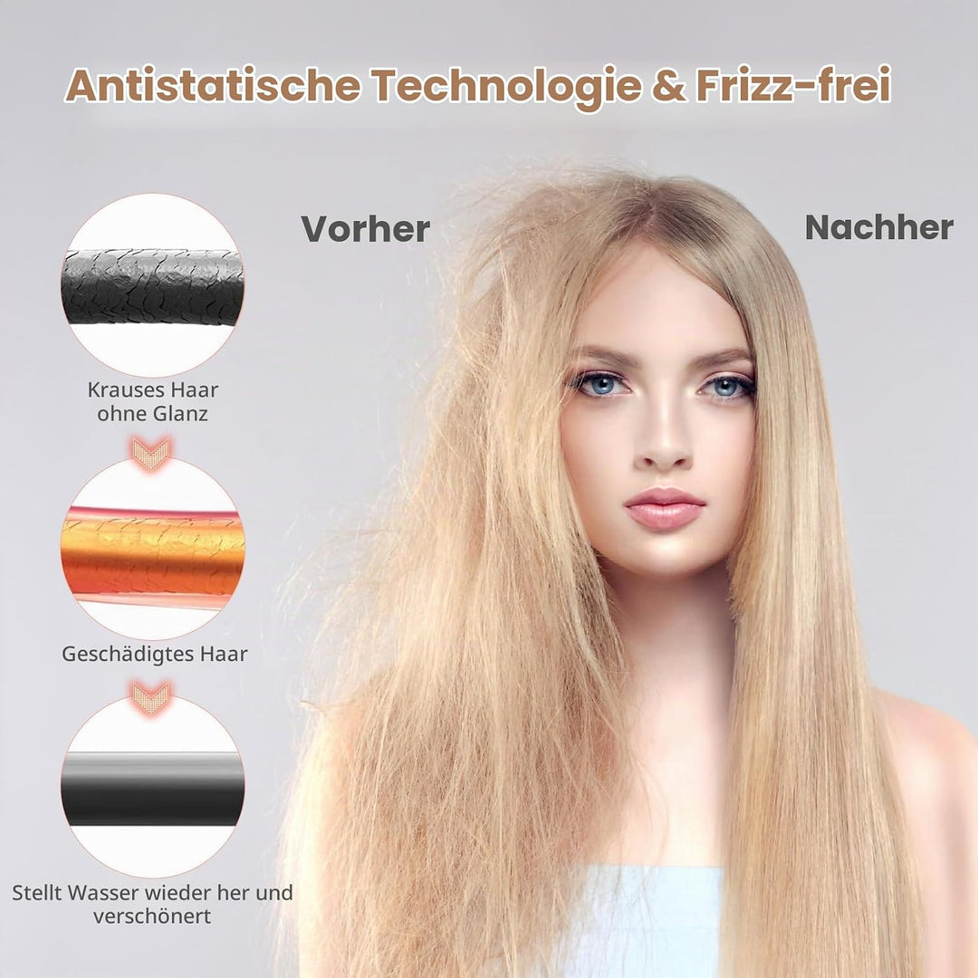 Glätteisen Locken und Glätten 2 in 1, Reise Haarglätter Keramik Wellen Klein Locken, Hair Straighten