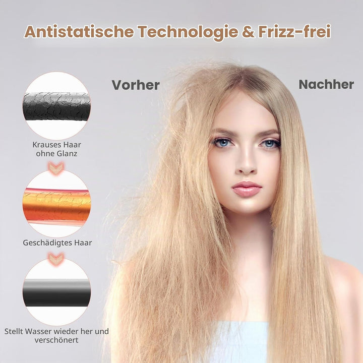Glätteisen Locken und Glätten 2 in 1, Reise Haarglätter Keramik Wellen Klein Locken, Hair Straighten