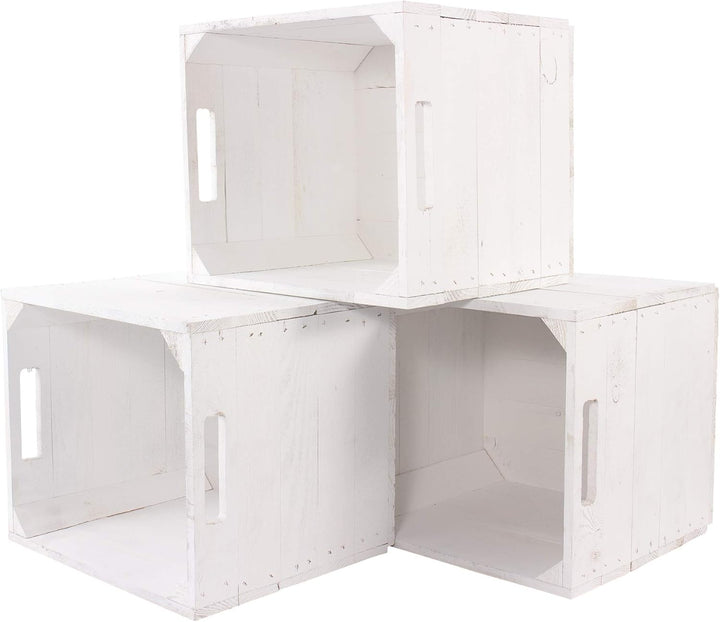 Obstkisten Online 4 Kisten für Kallax Regale Fachelement aus Holz für Regale - auch einzeln schöne D