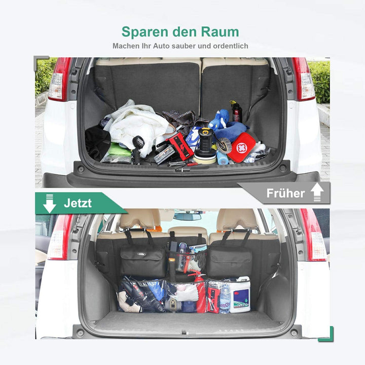 Oasser Kofferraum Organizer Auto mit wasserdichten Taschen, Schwarz