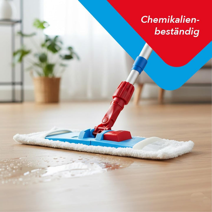 G.I.V. Bodenwischer Set 40cm Klapphalter mit Fusstaste + Teleskopstiel ausziehbar 88-150cm - Wischmo