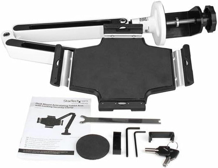 StarTech.com Schreibtisch Tablet Halter - Schwenkbarer Arm - Für iPad und Android - Weiss - Tabletha