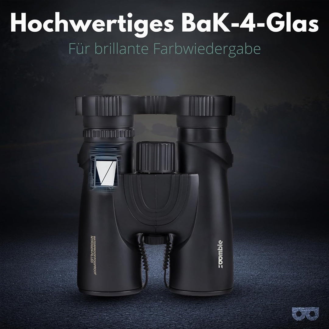 Fernglas PRO 8x42 für Erwachsene mit Tragetasche HD Bak 4Objektiv, Bonus-E-Book zur Vogelbeobachtung