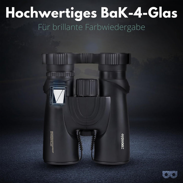 Fernglas PRO 8x42 für Erwachsene mit Tragetasche HD Bak 4Objektiv, Bonus-E-Book zur Vogelbeobachtung