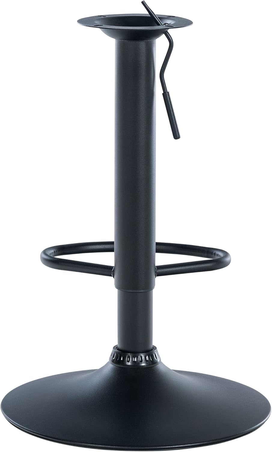 CLP Barhocker-Gestell I Höhenverstellbare Barstuhl-Säule I 8 X 8 cm Lochabstand, Farbe:schwarz, Schw