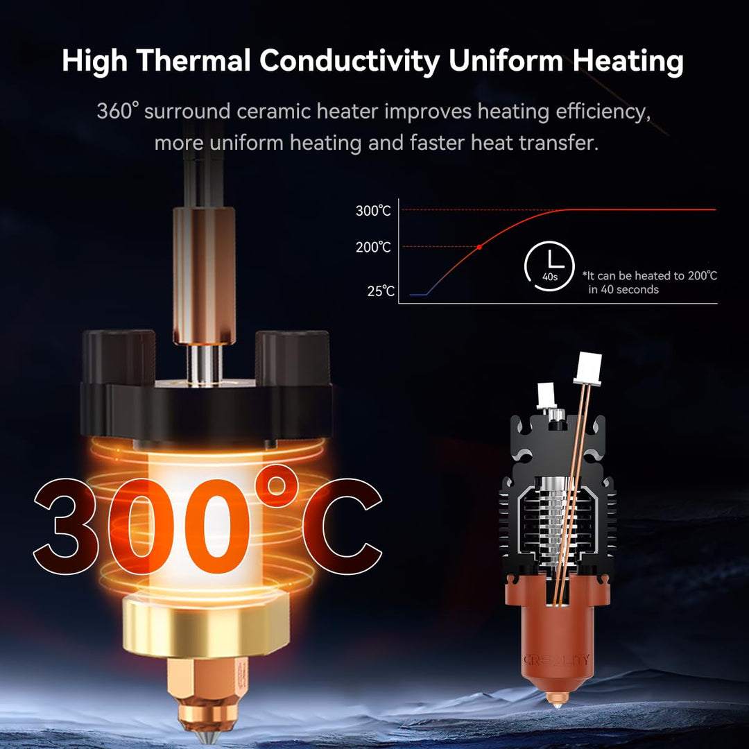 Creality Offizielles Ender 3 V3 SE Hotend Ender 3 V3 KE Keramik-Heizblock-Kit mit Schnellwechseldüse