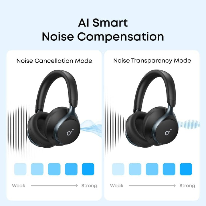 soundcore by Anker, Space One Kabellose Kopfhörer, Adaptives aktives Noise Cancelling, 2X stärkere S