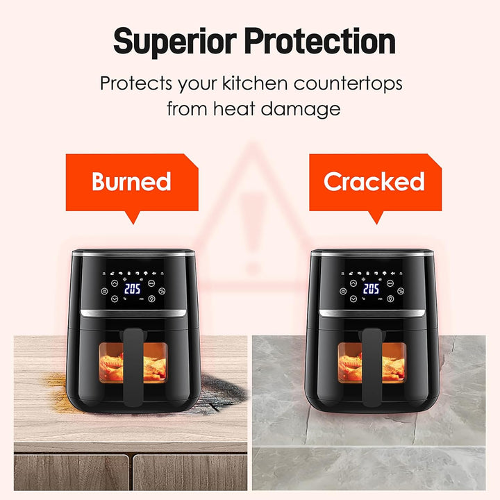 Khongoo Hitzebeständige Unterlage 40 x 45cm-1mm, Hitzeschutzmatte für Luftfritteuse, Feuerfeste Unte