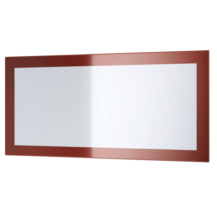 Vladon Spiegel Lima, Wandspiegel mit Rahmen im modernen Stil, Bordeaux Hochglanz (89 x 45 cm), Borde